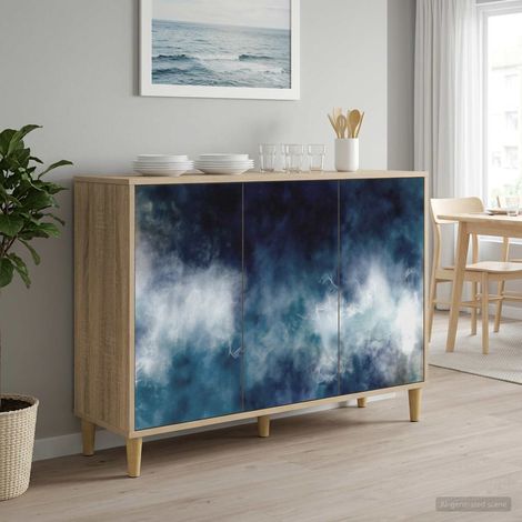 Aparador RAALTE Sonoma 102 x 33 x 75 cm Madera de ingeniería (1/4)