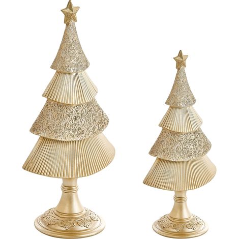 Set di 2 decorazioni alberi di Natale dorati Ervasti (1/5)