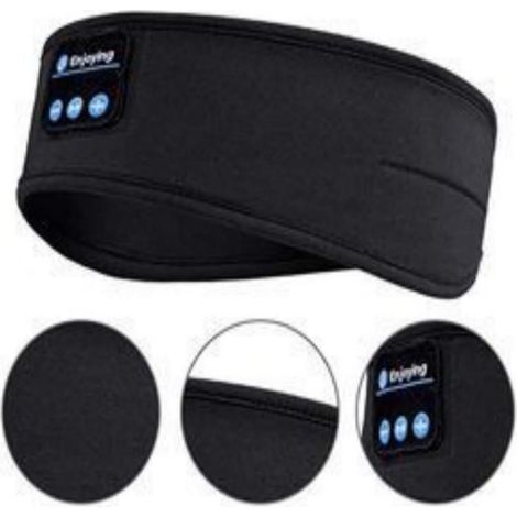 Bandeau de sommeil Bluetooth avec microphone et écouteurs intégrés. Confortable, respirant et lavable. Idéal pour le yoga, la course (1/4)