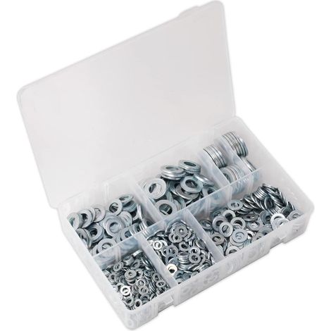 Ab055wa Rondelle plate Assortiment 1070pc M5-m16 Former une métrique DIN 125 – Multicolore
