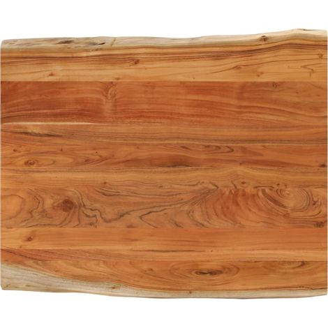 Tischplatte 90x80x2,5cm Rechteckig Massivholz Akazie Baumkante