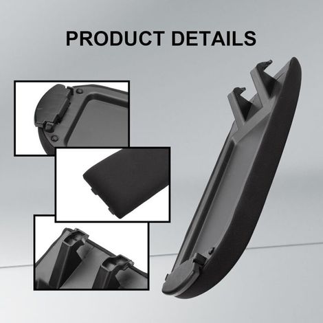 copribracciolo imbottito in tessuto nero, compatibile con VW Golf 4 MK4 Passat B5 Polo 9N/6R, per console centrale (1/4)