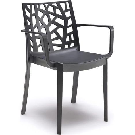 SEDIA IN POLIPROPILENE 'MATRIX ARMCHAIR' grafite - BICA