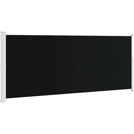vidaXL Patio Retractable Side Awning 200x500 cm Black