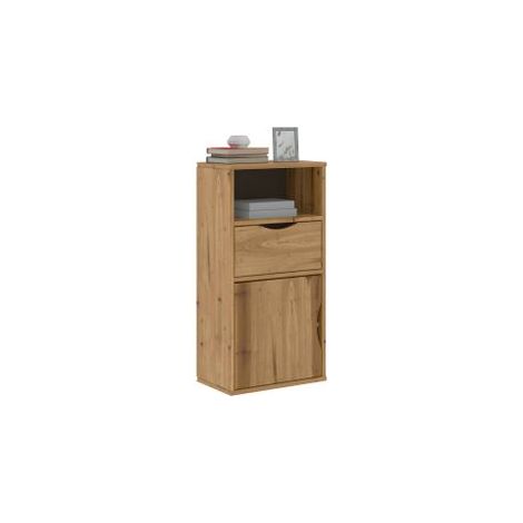 Armoire latérale avec tiroir ODDA 40x24x79 bois massif pin (1/5)