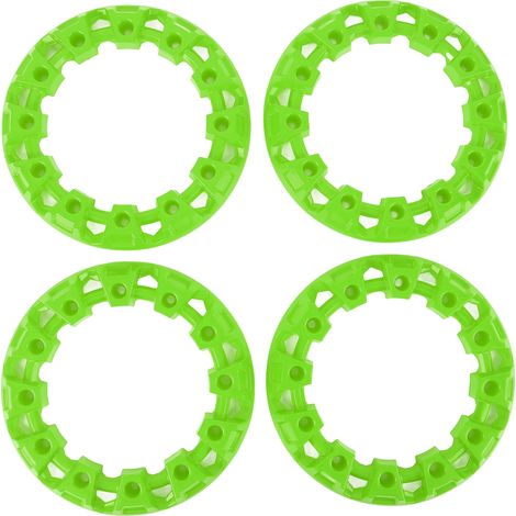 Coprimozzo ruota per ATV, 4 pezzi, antigraffio, copertura protettiva universale in plastica per cerchi da kart, per pneumatici da 7 pollici, verde.