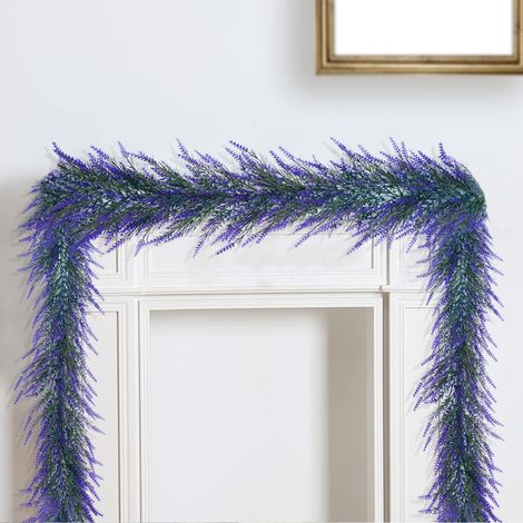 Guirlande Lavande Artificielle - 180 cm - Pour Décoration Intérieure Extérieure - Mariage Maison Jardin - 1 Pièce (1/5)