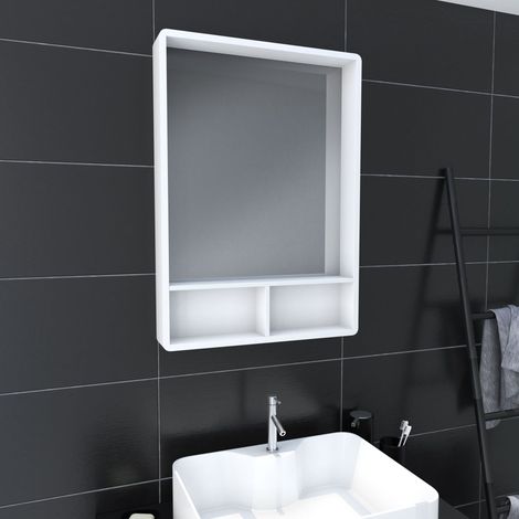 Espejo de baño 50x70 cm con estantes - NORDIK HYLLA