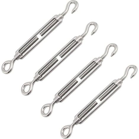 Tendeur De Cable, Ridoir M4, Tendeur Cable Inox, 4 PcsTendeur Cable Acier, Cable Tendeur, Tendeur Cable, Tendeur Inox, Tendeur Acier, Tendeur Vis, élingue Inox, Cable Avec Tendeur, Tendeur Fil