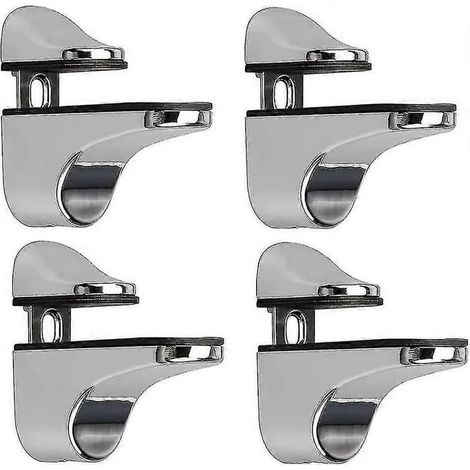 Adjustable Glass Shelf Bracket, 4 Pcs Glass Shelf Bracket, Wall Mounted Glass Clamp, Glass Shelf Bracket, For Glass Shelf (1/4)