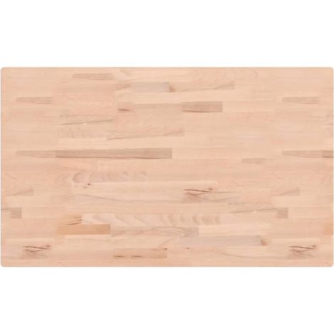 Comptoir de salle de bain 100x60x1,5 cm bois massif de hêtre