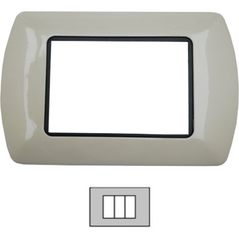 PLACCA 8803-28 3P PANNA/INT METALLO