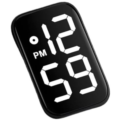Horloge de tableau de bord Montre numérique lumineuse et étanche Petite horloge autocollante à écran LED Pour tableau de bord de voiture, moto, bateau, vélo, camion, maison, bureau (1/5)