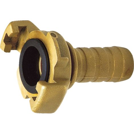 Conector rápido de latón de 41 mm - Junta NBR - Con ranura para pegar Ø19