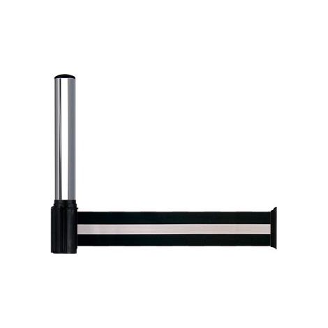 Réhausse pour poteau Alu chromé avec sangle Noir/Argent 3m x 100mm - 2034128