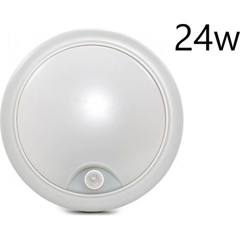 Plafoniera Led con Sensore Movimento 24W Infrarossi Luce Fredda 6500K Notturna (1/5)