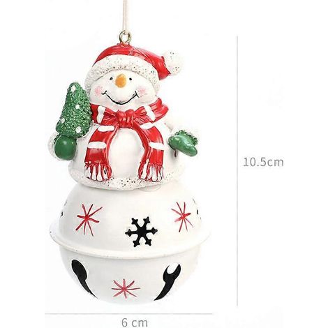 Clochettes de Noël, Père Noël, Bonhomme de neige, Élan, Pendentif Décoration de Noël, Bricolage, Clochettes pour sapin de Noël, Accessoires pour la maison