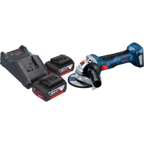 Bosch GWS 18V-7 Smerigliatrice angolare professionale a batteria 18 V 115 mm brushless + 2x batteria ricaricabile 5,0 Ah + caricabatterie