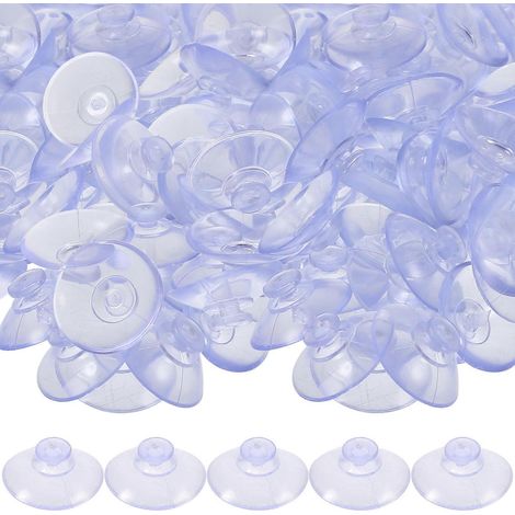 Lot de 100 mini crochets à ventouses réutilisables pour fenêtres en verre, idéaux pour la cuisine et la salle de bain.-2.00X2.00X0.70CM (1/4)