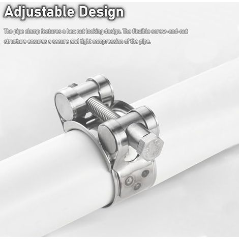 T-Bolt 32-35mm Stainless Steel Radiator Turbo Exhaust Pipe Clamp for Car Motorcycle (1/4)