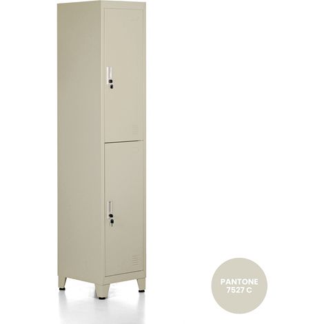 Armadietto avorio 2 ante 180x45x38 cm con ripiani (1/5)