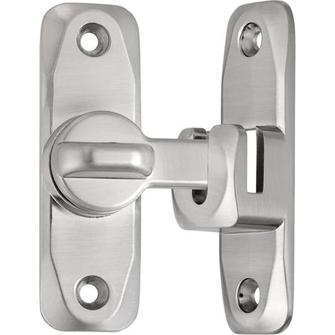 Serrure intérieure coulissante pour porte, verrou de porte pivotant à 90°, pêne antivol, argent (1/5)