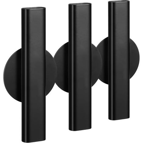 Vases Muraux Élégante et Fonctionnelle en Métal Ensemble de 3 Noirs pour Fleurs Séchées, Décoration Intérieure pour Salon et Chambre (1/5)