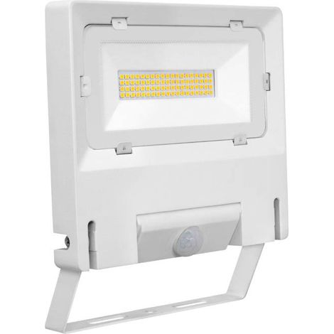 Projecteur Extérieur MICHELLE IP65 IK08 blanc 110° LED intégrée 50W 4000K + détecteur PIR ARIC 51274 (1/5)