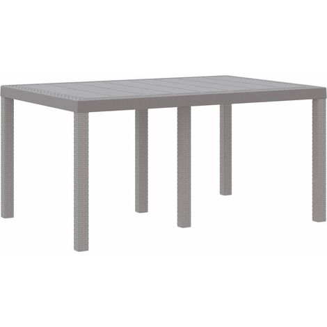 Maison Exclusive - Gartentisch Hellgrau 150 x 100 x 73 cm Poly-Ra (1/4)