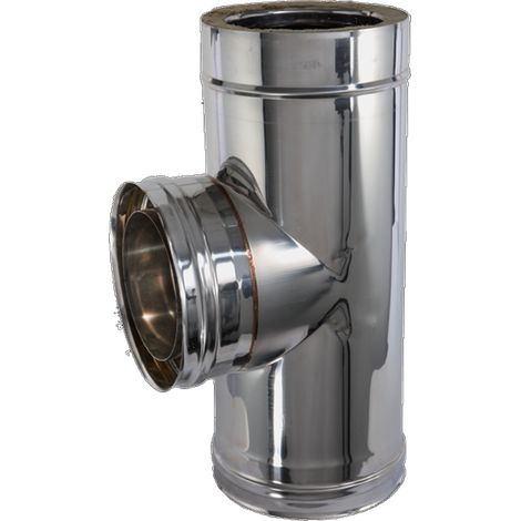 Té à 90 double paroi isolée - Ø int/ext: 150-200 (1/2)