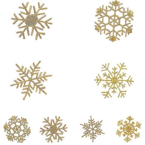 8 Stück Schneeflocken-Aufnäher (1/3)