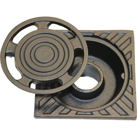 Patio-Abfluss aus anthrazitfarbenem Aluminium 30 x 30 cm