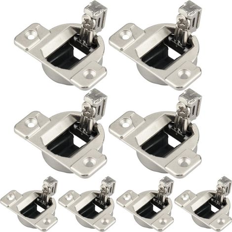 Lot de 8 Charnières de Porte d'Armoire Blum 110° – Remplacement Compact 33 mm, Compatible Charnières Blum (Plaque Non Incluse)