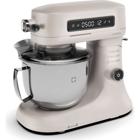 Klarstein Robot de cocina Chiara  1600 vatios  12 posiciones  bol de acero inoxidable  pantalla LCD  incl. accesorios (1/5)