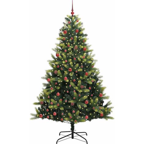 Arbre de Noël  Sapin de Noël artificiel en silicone flexible 300 LEDs 210 cm (1/5)