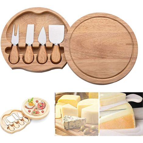 4-teiliges Käsemesser-Set aus Edelstahl, inklusive Käsegabel und Käsespatel