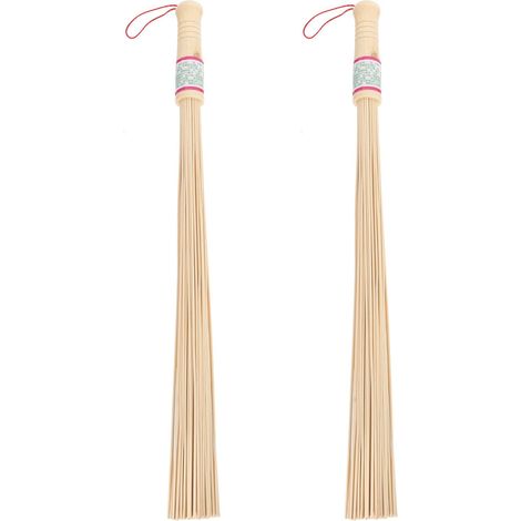 2 Pièces Bâton de Massage Bambou Multifonctionnel Outil de Massage Corporel Ergonomique avec Poignée Longue pour Dos Poignets et Jambes Surface Lisse sans Burrs Adapté à Tous Âges (1/5)