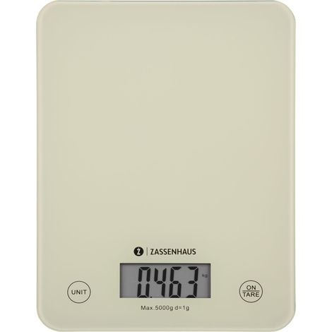 ZASSENHAUS 073256 BALANCE DE CUISINE CRÈME 21,5 X 16,5 X 2 CM (1/2)