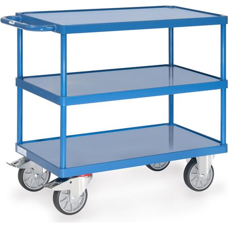 fetra Tischwagen, 3 Stahlblech-Wannen, Ladefläche 850 x 500 mm (1/2)