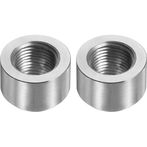 2 Pcs Douille Pour Capteur 3/8" NPT 0.63" Longueur Ton Argenté (1/5)