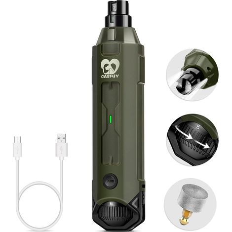 Lime à Ongles pour Chien à 6 Vitesses – Broyeur à Ongles pour Animaux de Compagnie, Super Silencieux, Rechargeable, électrique pour Chien (1/5)