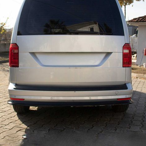 Protection Seuil de Pare-Chocs arrière - Compatible avec VW Caddy 2015-2022 - Couverture de Seuil de Coffre - Bande Seuil de Chargement - Style élégant - en ABS Noir (1/5)