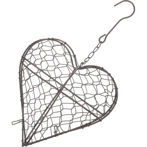 Panier Suspendu Plat en Forme de Coeur Rester Coeurs en Fil de Fer Decoration Interieure décoration intérieure portique Vetement Cintre Porte Plante Mural Le Fer