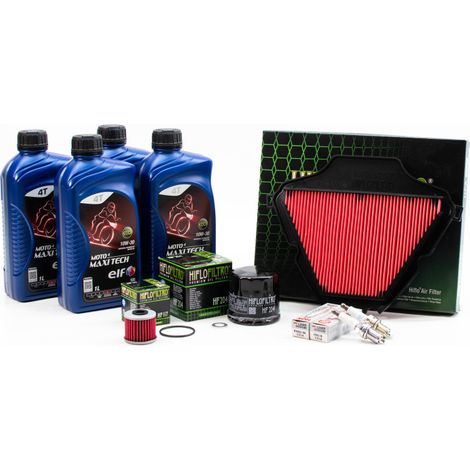 Kit Révision Filtres Bougies pour HONDA NSS FORZA 750 DCT de 2021 à 2024 - ELF MOTO 4 MAXI TECH 10w30 4L