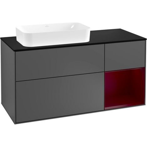 V&B Waschtischunterschrank Wandbeleuchtung Finion 120cm, Pl bla m, Reg re Peo, Anthrac. m (1/2)