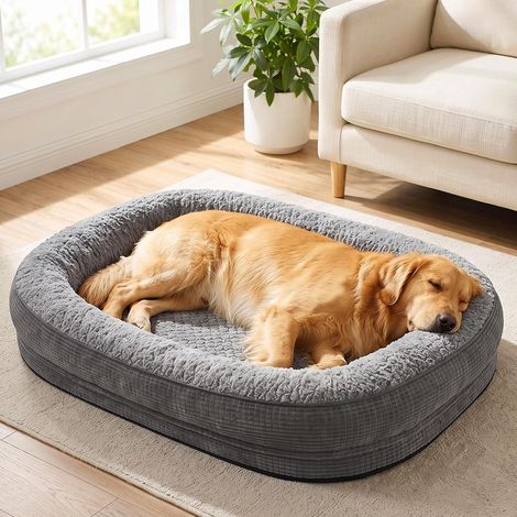 Panier Chien Grande Taille, Coussin Chien Orthopedique et Dehoussable (1/5)