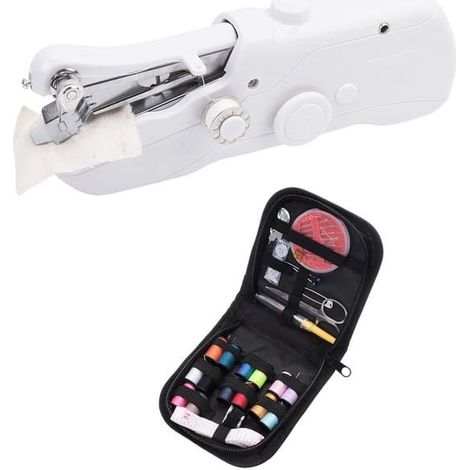 Mini machine à coudre, kit d'outils de couture, machine à coudre portable, ensemble de couture, kit de machine à coudre pour débutants, machine à coudre électronique, sans fil, à brancher (1/5)