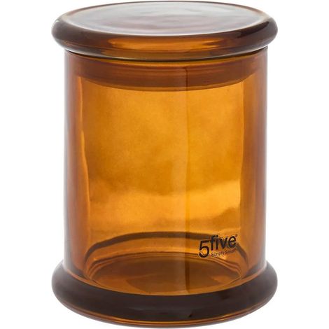 Pot à Cotons en Verre "Teinté" 11cm Marron