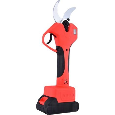 Tijeras de podar eléctricas de 21 V para árboles frutales, arbustos y jardín. Pantalla LCD, cuchillas reemplazables, varilla telescópica, diámetro de corte de 20 mm y 40 mm, batería recargable para hu