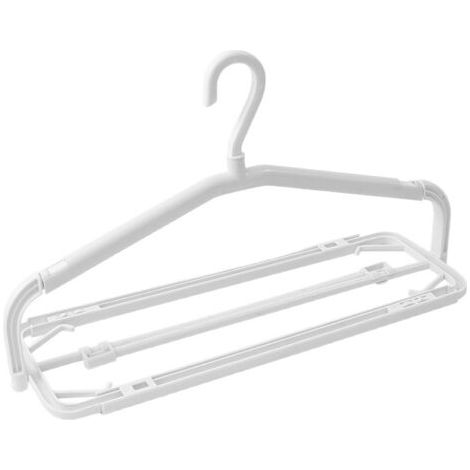 QORVA-Porte-vêtements pliable à longueur réglable - Solution de rangement pour serviettes, pantalons, maison, dortoir